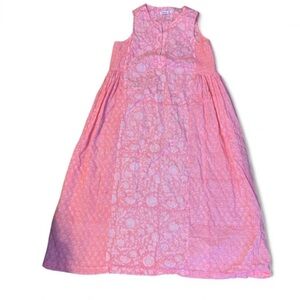 Cotton world vintage Pink Floral sleeveless house Dress mixed mini floral small